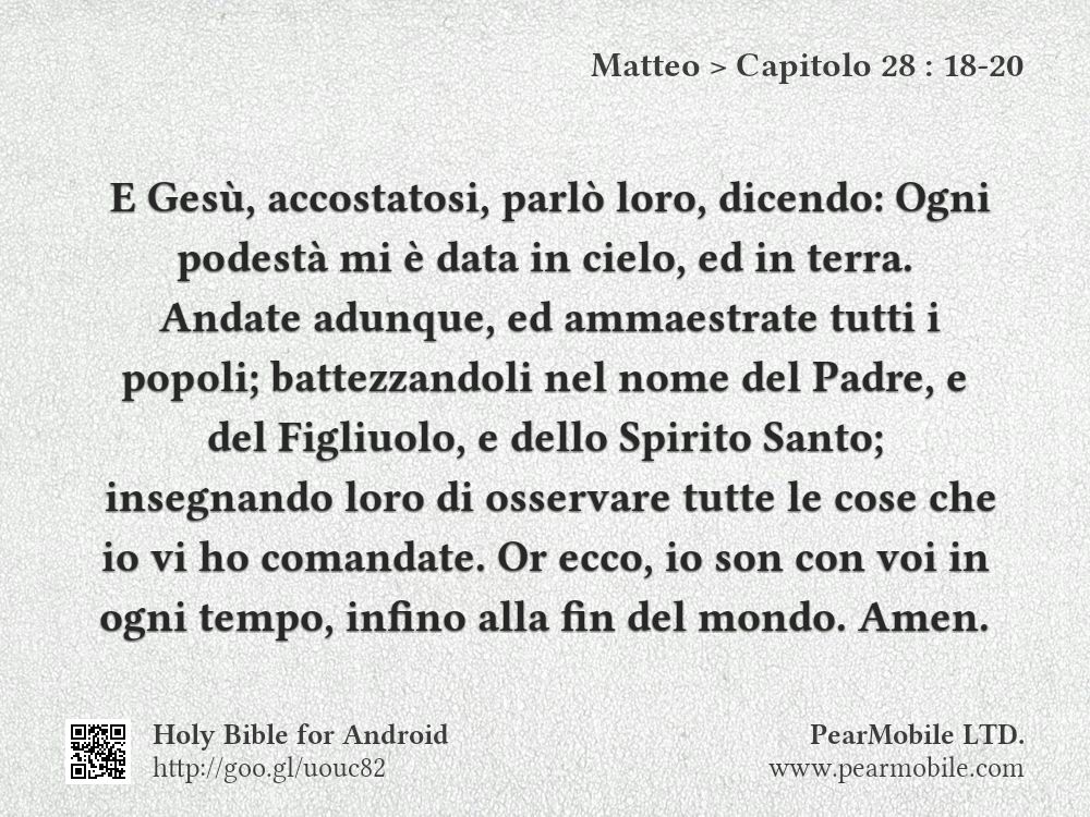 Matteo, Capitolo 28:18-20